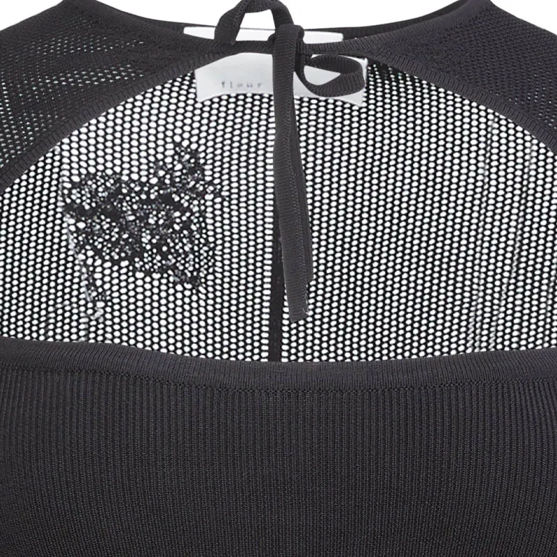 Fleur Du Mal Pointelle knit Decollette Top-4