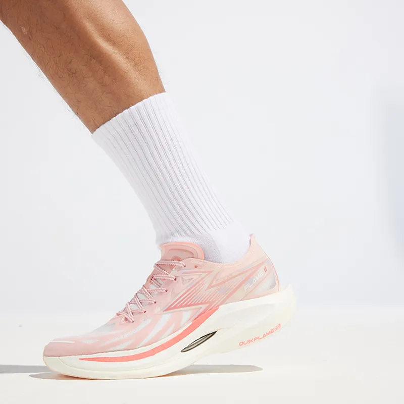 361° Feiran 2 Running Shoes Unisex Low Top Soft Peach Pink/Bleached Coral Red-7