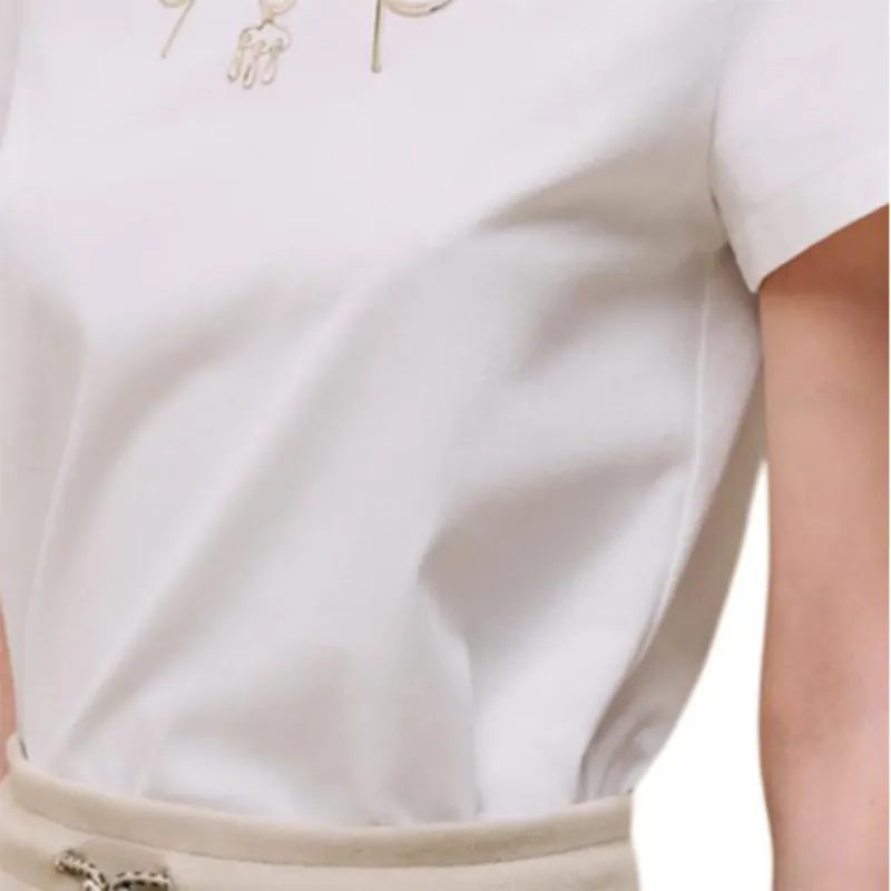 HERMES T-Shirt Women's Gray White-3