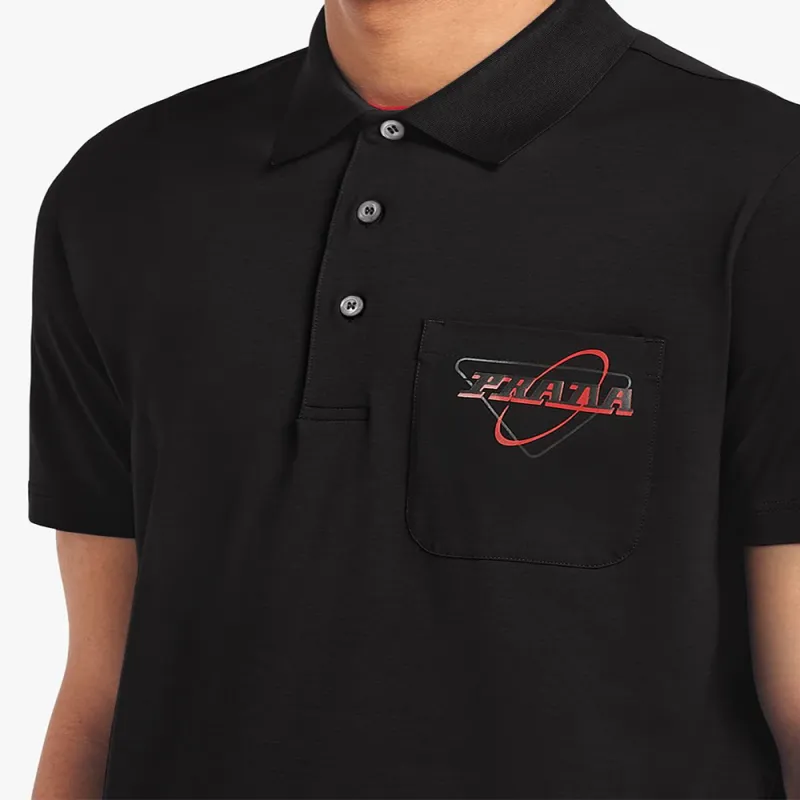 PRADA FW21 Polo Shirt Men's Black-4