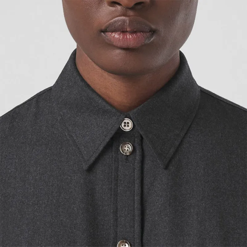 Burberry Shirt Women's Dark Heather Gray-3