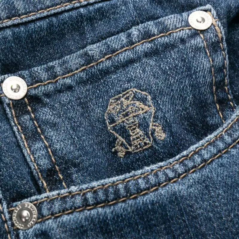 Brunello Cucinelli Slim cut Mid rise Jeans-8