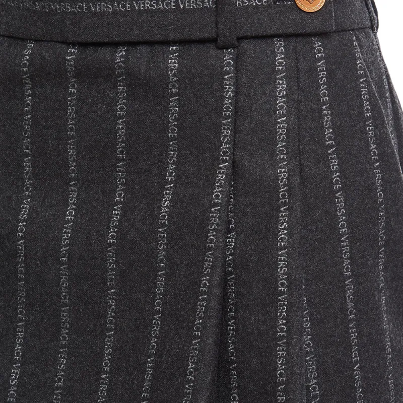 VERSACE Pinstripe Skirt 'Medium Grey'-5
