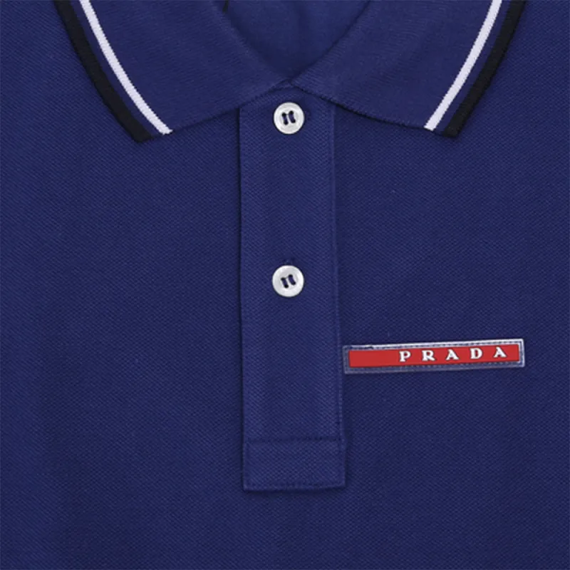 PRADA Polo Shirts Men Blue-2