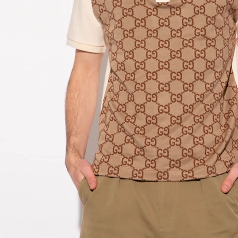 GUCCI Polo Shirts Men Khaki-5