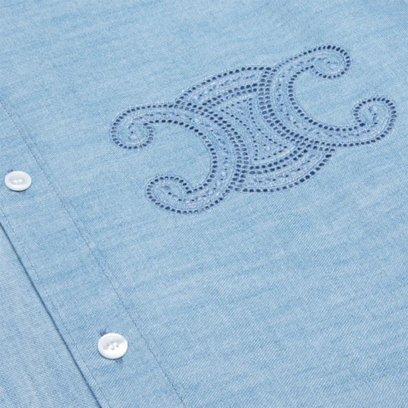 CELINE Shirts Women's Blue-3