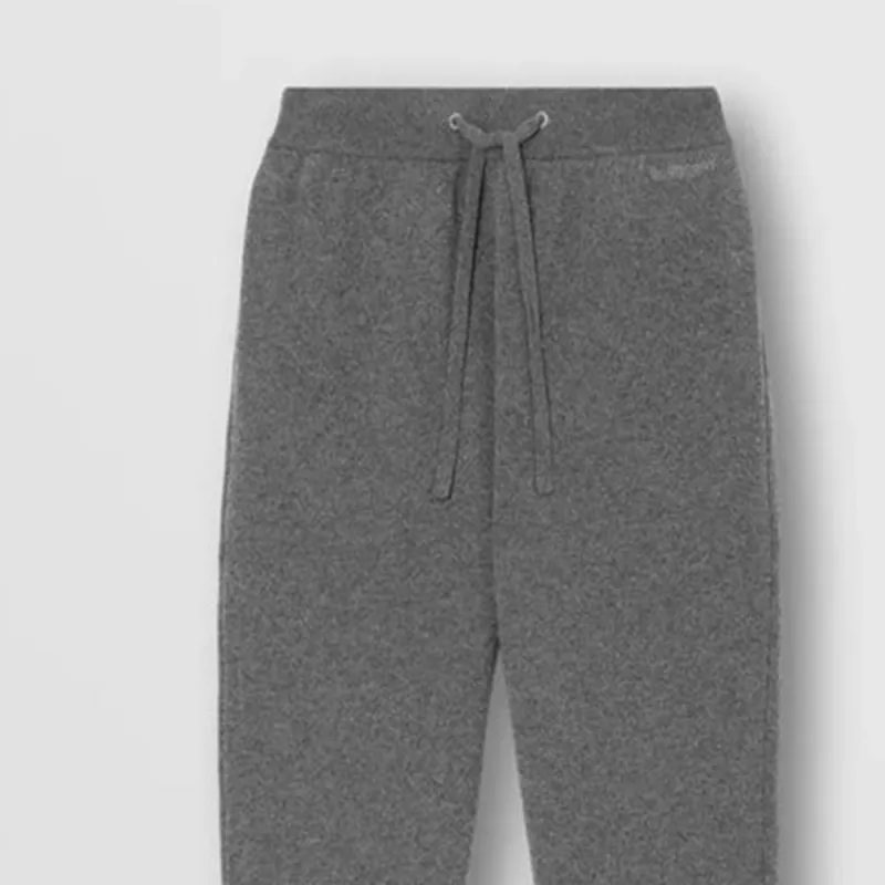 Burberry Knitted Sweatpants Men Gray-6