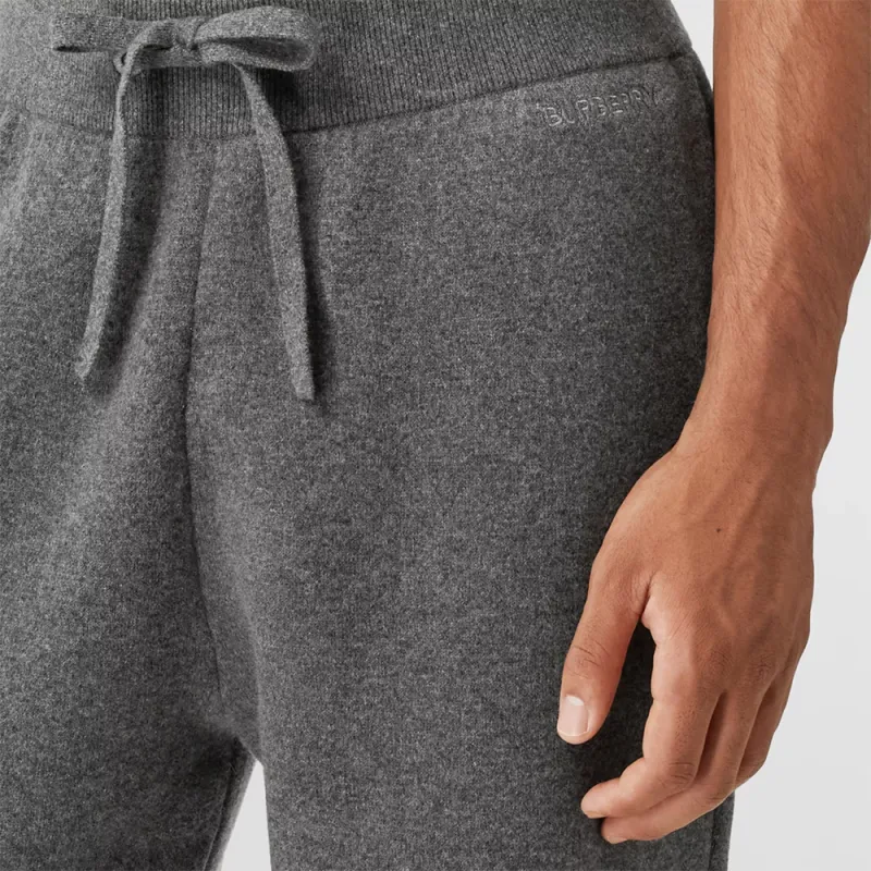 Burberry Knitted Sweatpants Men Gray-4