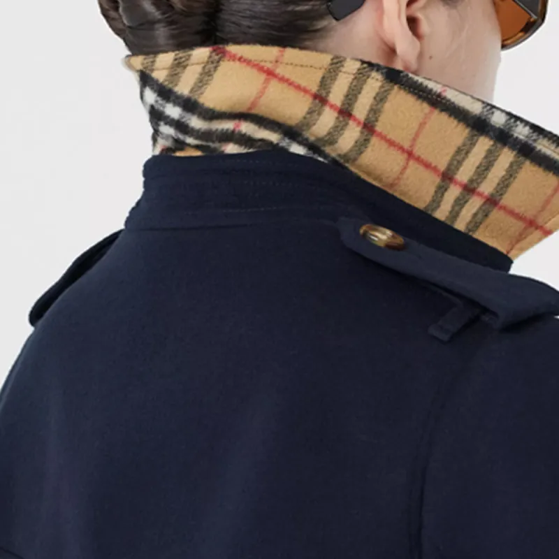 Burberry Trench Coat Women's Marine Blue-3