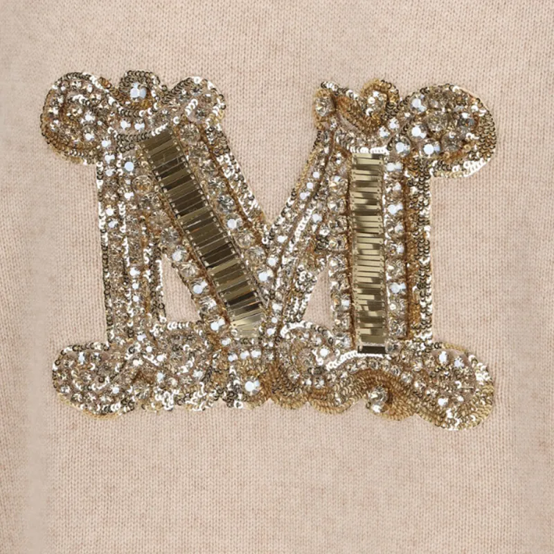 MaxMara Logo Embellished Knitted Jumper-5