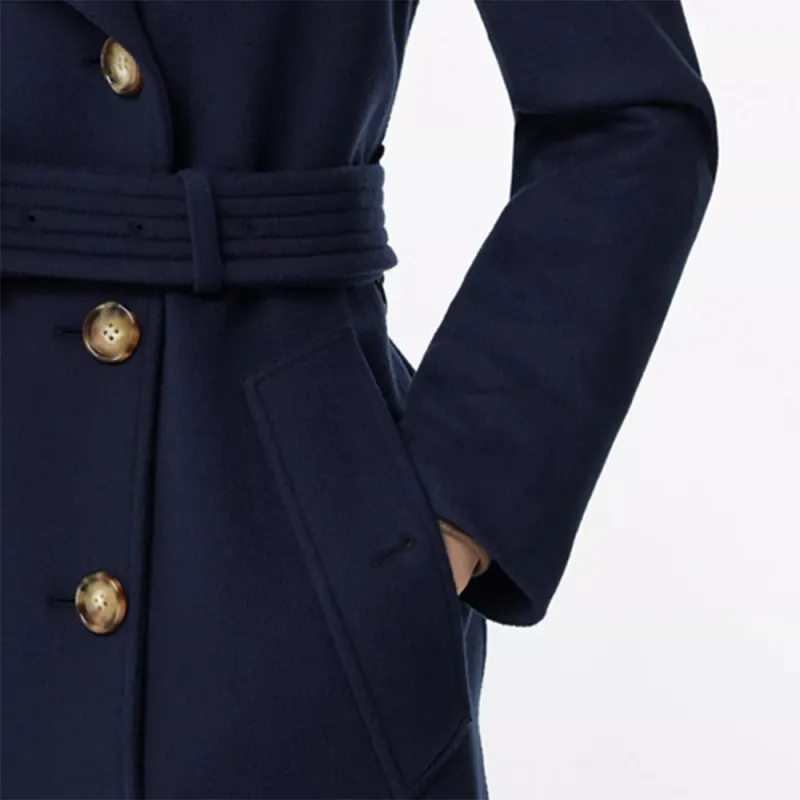 Burberry Trench Coat Women's Marine Blue-4
