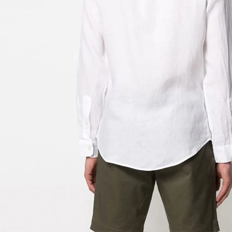 Polo Ralph Lauren Collarless Logo Embroidered Shirt-5