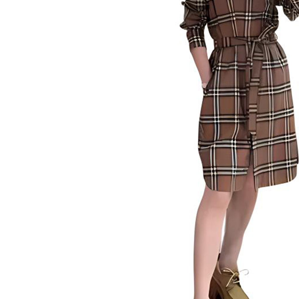 Burberry Long Sleeved Dresses Women s Brown POIZON