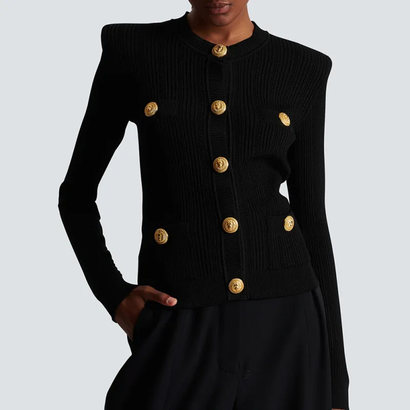 BALMAIN SS23 Knitwear Women's Black-1
