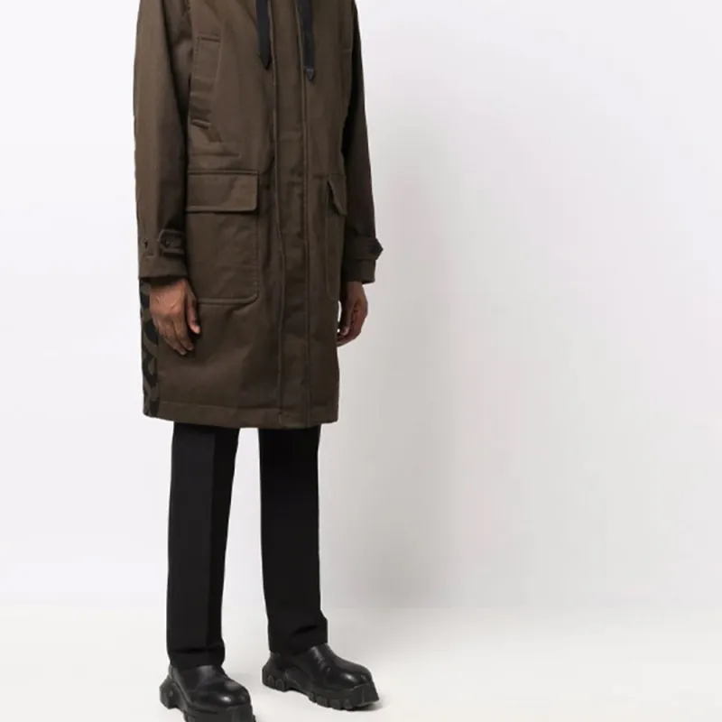 VERSACE Coats Men Brown-5
