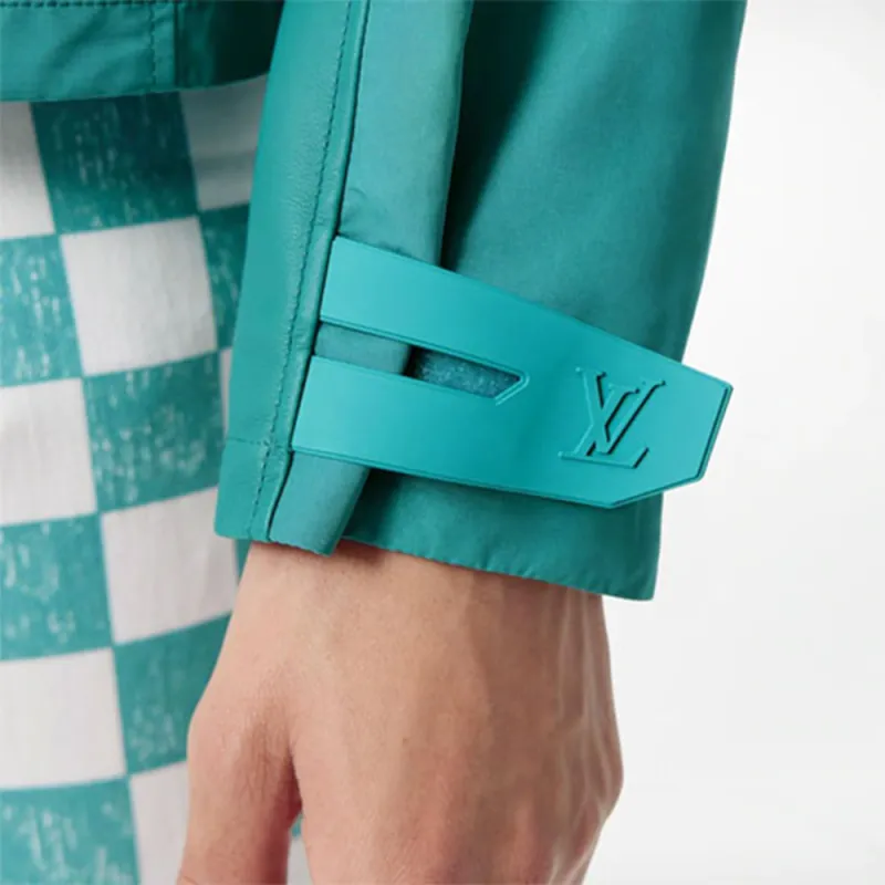 LOUIS VUITTON FW21 Leather Jacket Men's Green-4