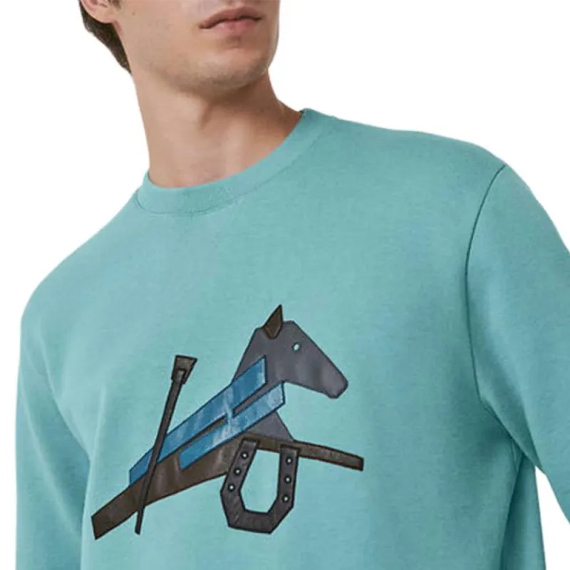 HERMES FW22 Sweatshirt Men's Cyan-3