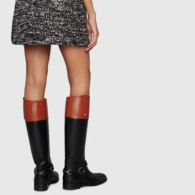 GUCCI Patterned Wool Mini Skirt Black-5