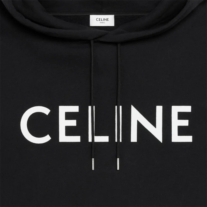 CELINE Loose Hoodie In Cotton Fleece-4