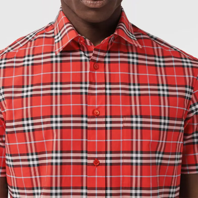 Burberry Shirts Men Spicy Pepper Red-4