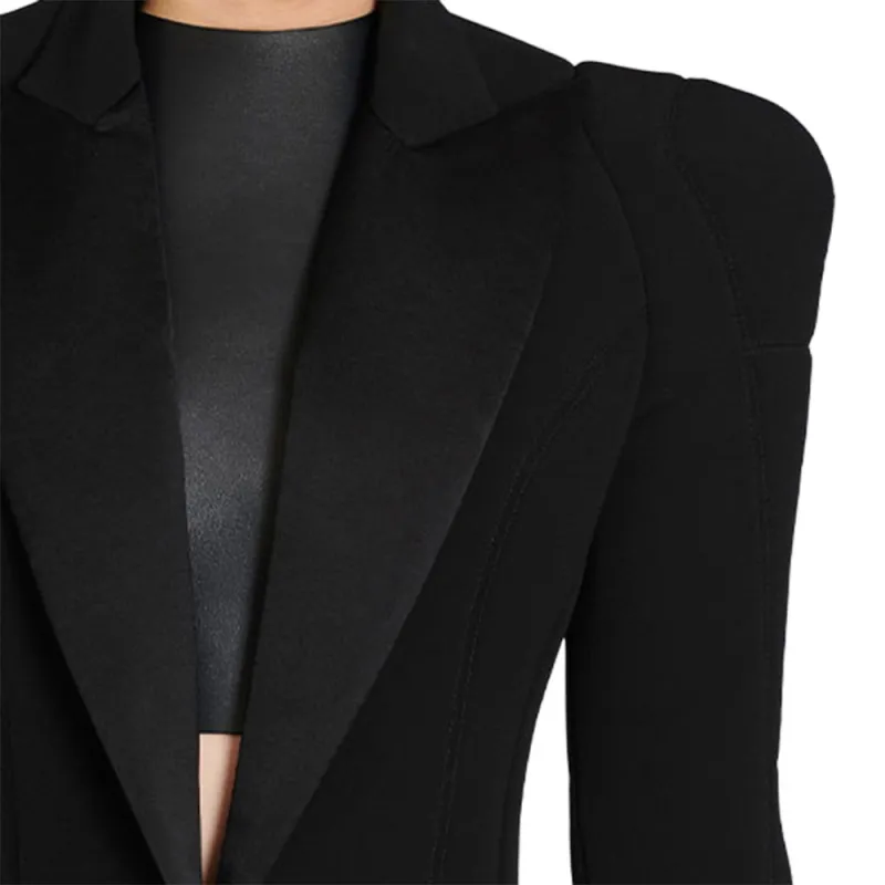BALMAIN Structured shoulder Wool Blazer-5
