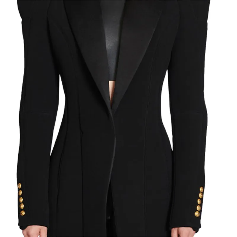 BALMAIN Structured shoulder Wool Blazer-6
