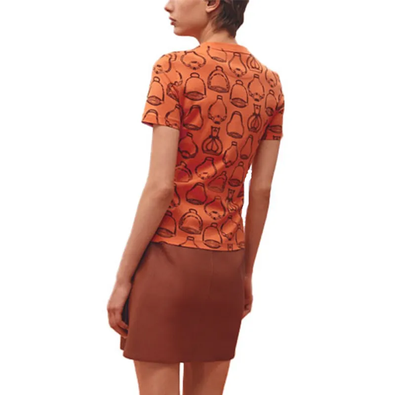 HERMES SS23 T Shirts Women's Orange-1