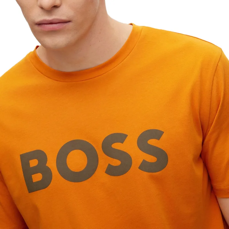 HUGO BOSS Rubber Logo Cotton T shirt-4