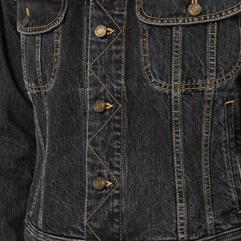 SAINT LAURENT SS22 Denim Jacket Men's Black-4