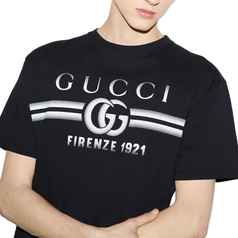 GUCCI Cotton Jersey GUCCI Print T Shirt-6