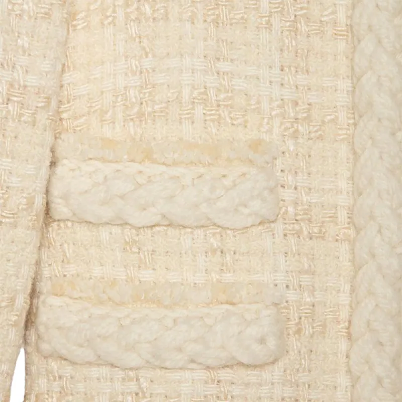 SAINT LAURENT Jackets Coats Women's White Limestone-3