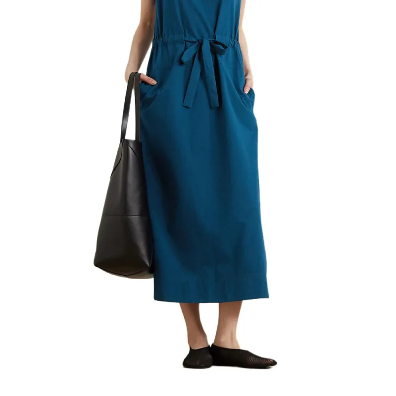 MaxMara Slip Dresses Women's Navy-3