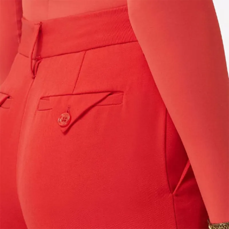 Burberry Suit Trouser Women's Bright Red-4