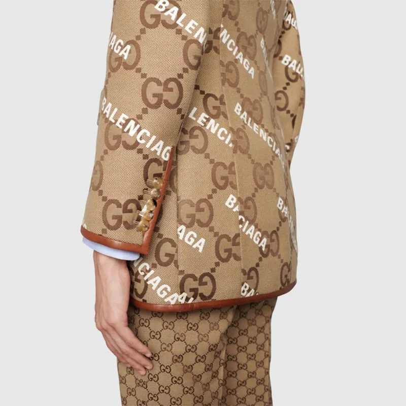 GUCCI X Balenciaga The Hacker Project Jumbo Gg Men Jacket-4