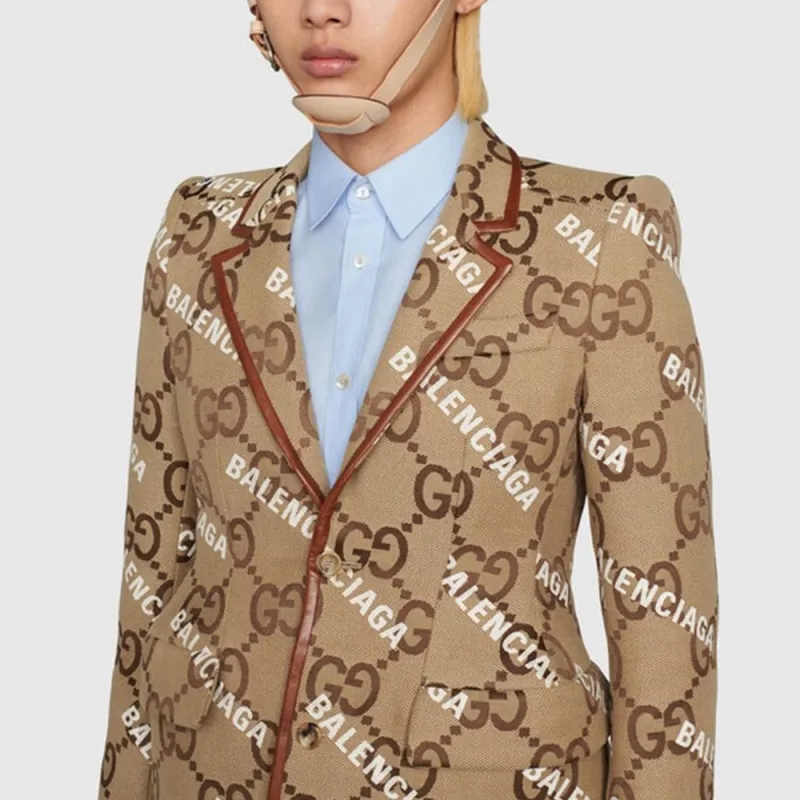 GUCCI X Balenciaga The Hacker Project Jumbo Gg Men Jacket-3