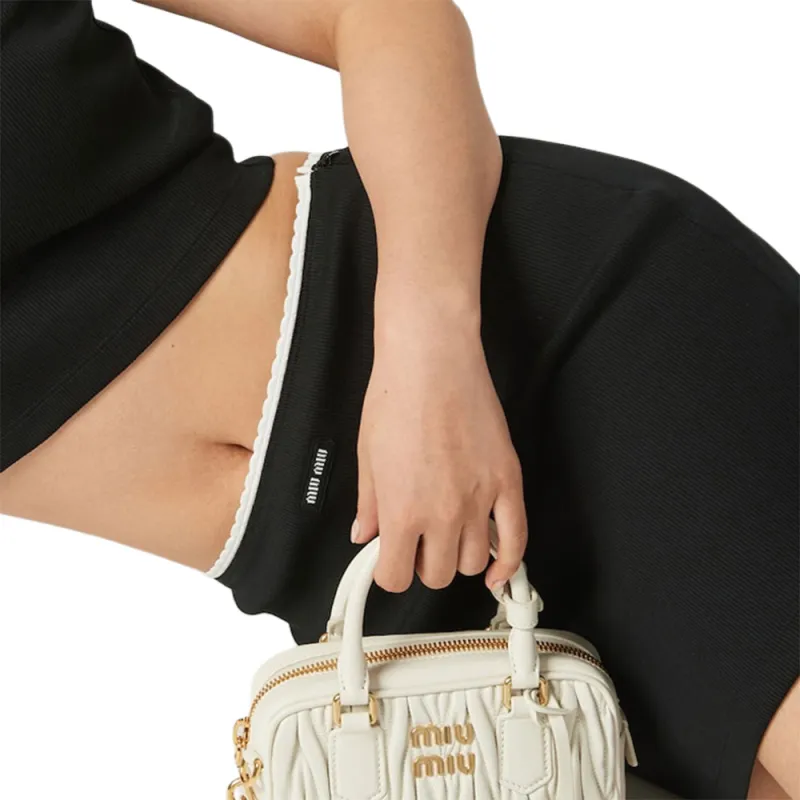 MIU MIU SS23 Casual Short Skirts Women's Black-3