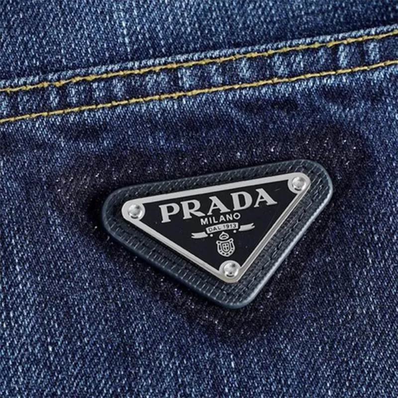 PRADA FW21 Denim Trousers Men's Blue-4