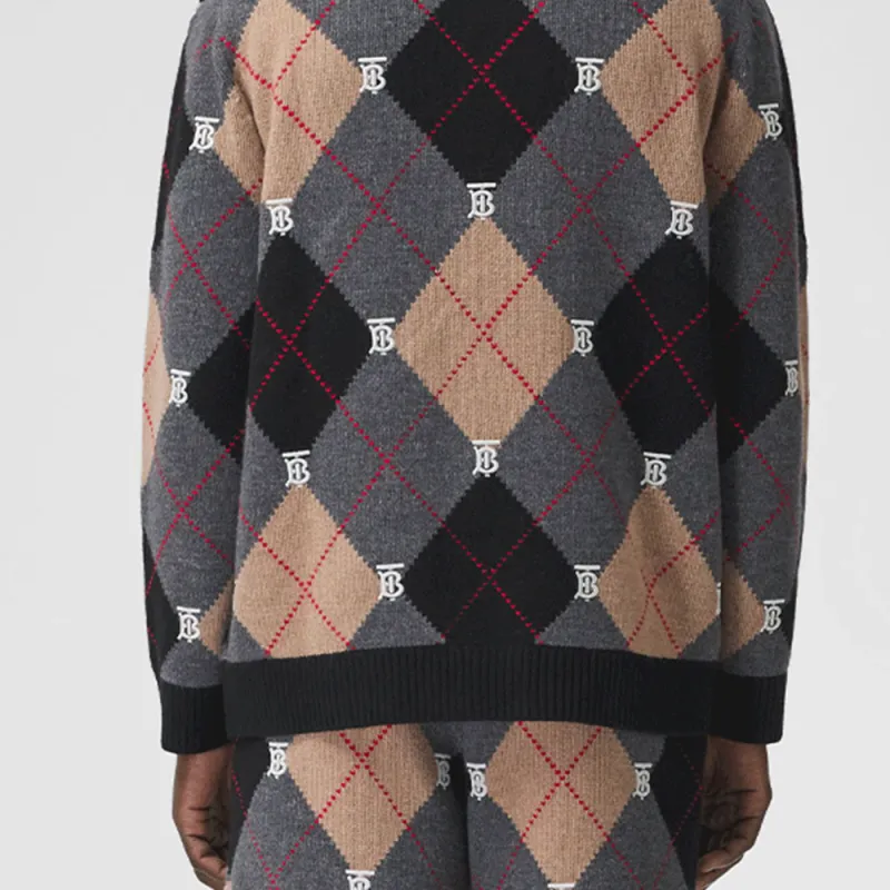 Burberry Cashmere Sweaters Men Camel-4