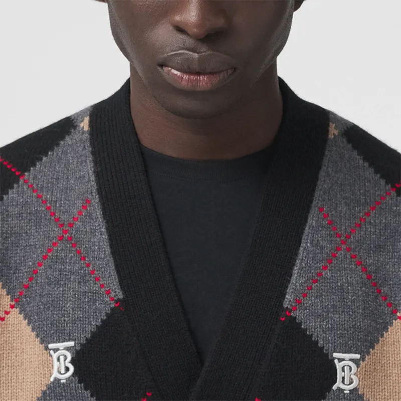 Burberry Cashmere Sweaters Men Camel-5