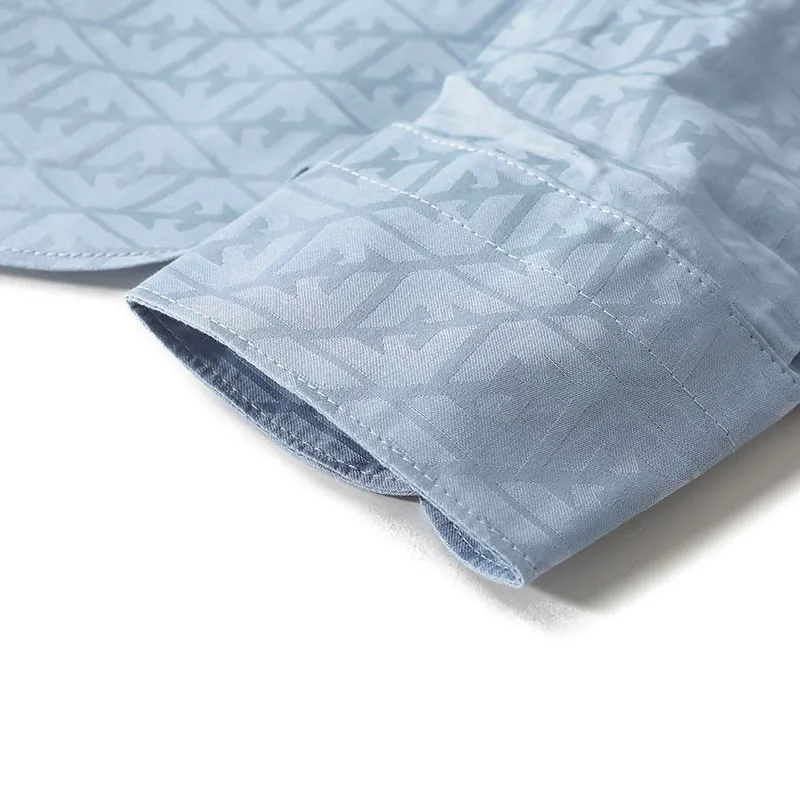 EMPORIO ARMANI SS23 Shirt Men's Gray Blue-5
