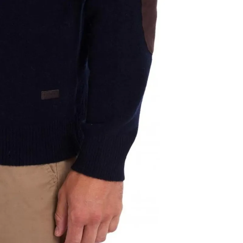 BARBOUR High Neck Half Buttoned Knit Jumper-4