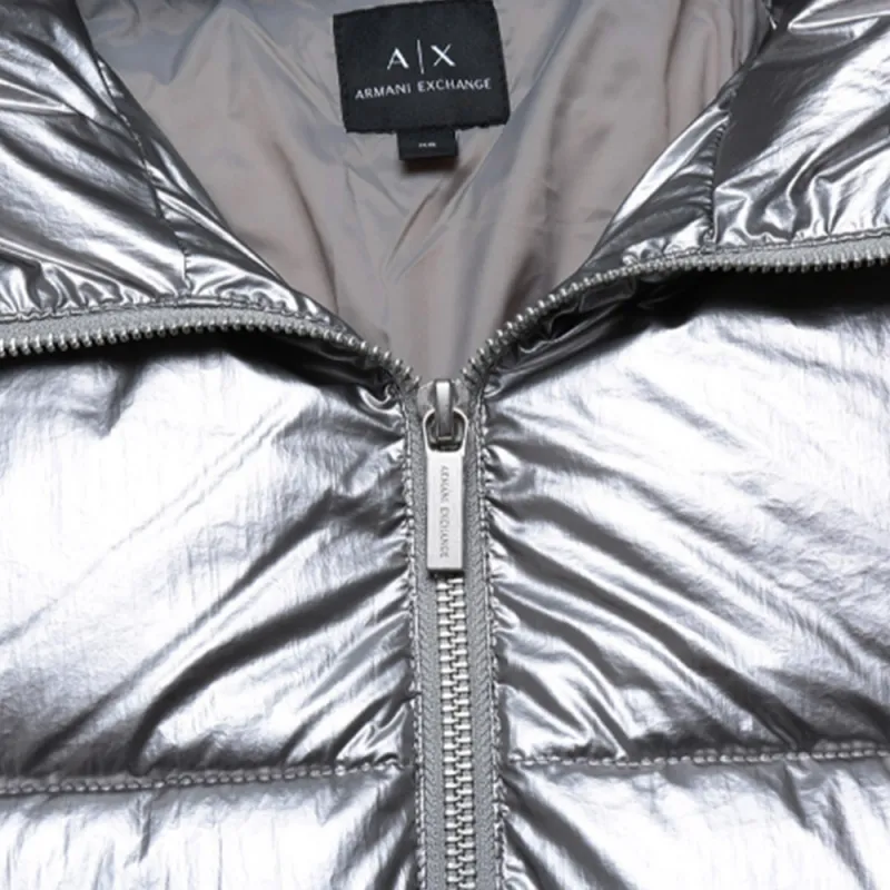 ARMANI EXCHANGEAE SS23 Puffer Jacket Women's Silver-5