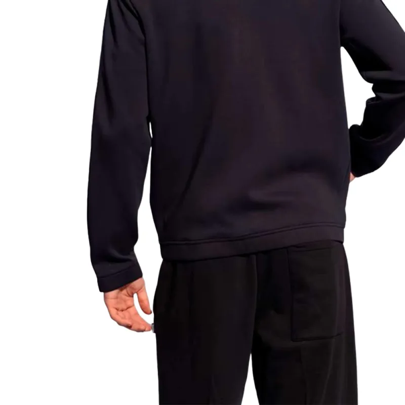 EMPORIO ARMANI Logo Embroidered High Neck Zipped Sweatshirt-4