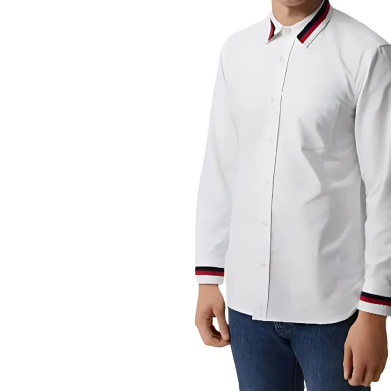 Burberry Shirts Men White-5