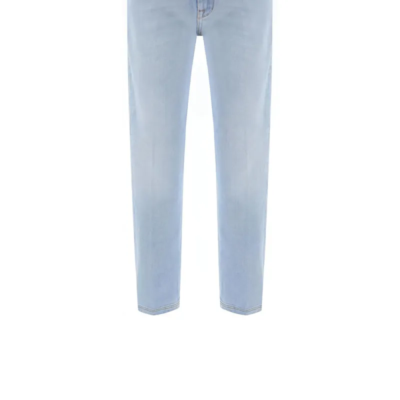 FENDI Logo Patch Tapered Jeans-4