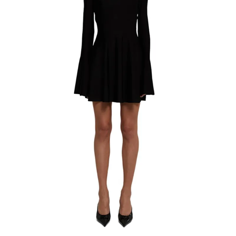 SAINT LAURENT Open back Flared Minidress-5