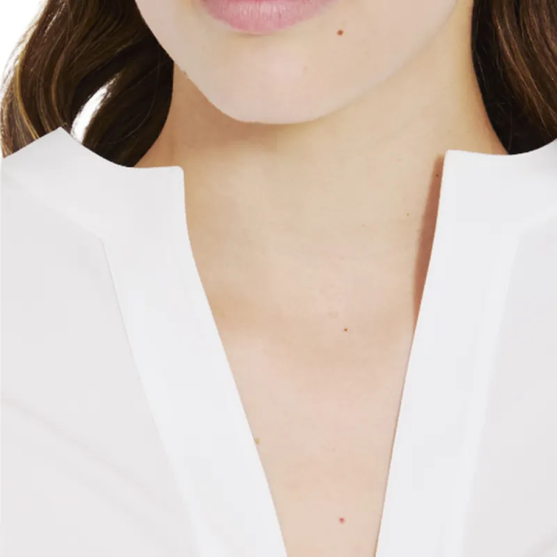 Alaia V Neck Drop Shoulder Shirt-3