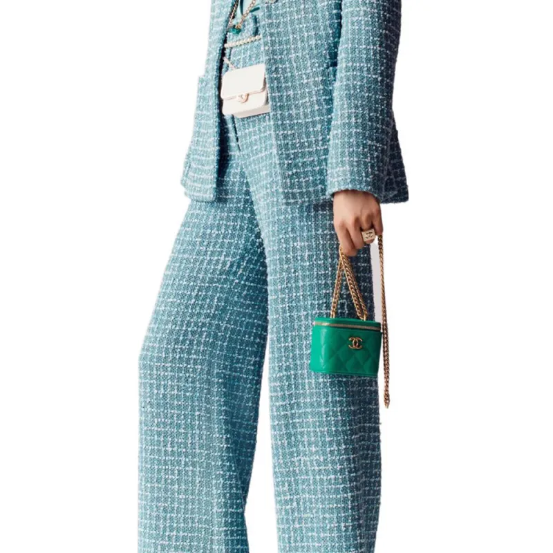 CHANEL Casual Pants Women's Blue-5