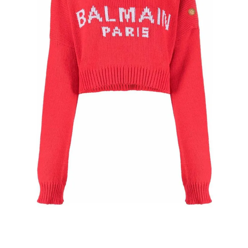 BALMAIN SS22 Sweater Women's Red-2