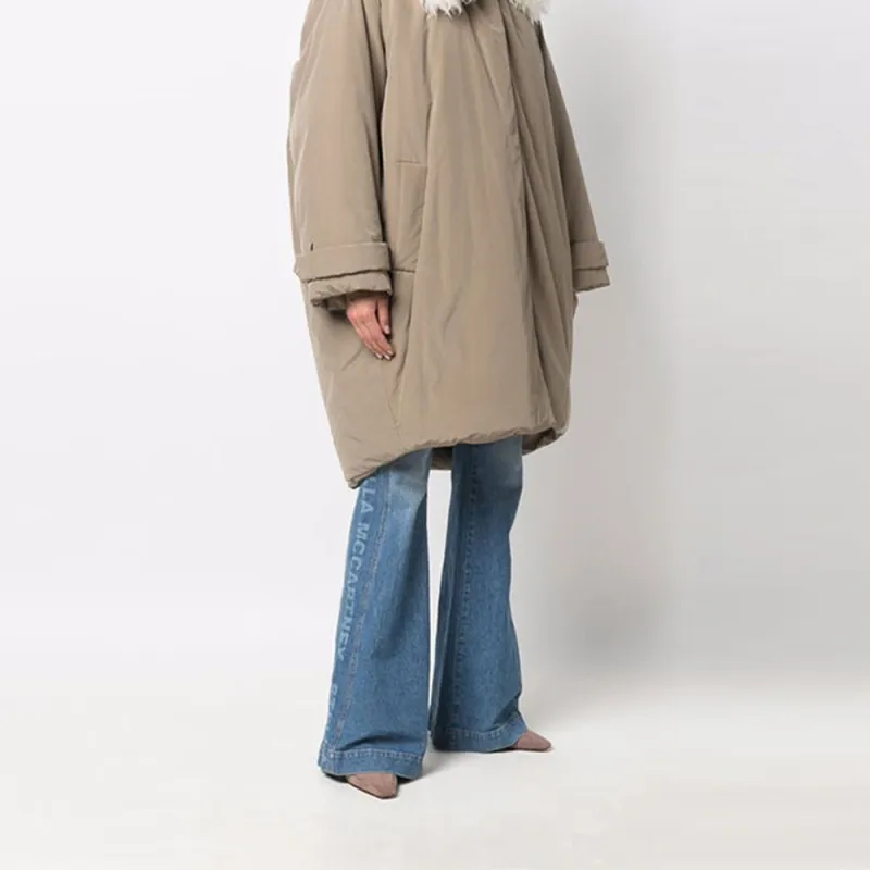 Stella McCartney Faux fur Collar Technical Coat-5